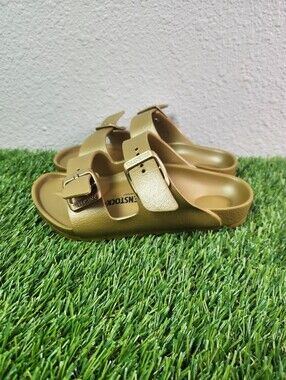 Birkenstock Arizona EVA Glamour Gold Sandals Size 12C/EU30  NWOB